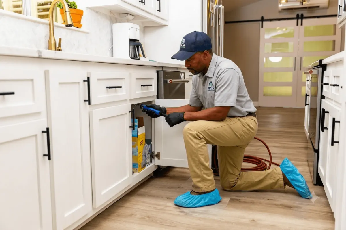 Pest-control service at a home